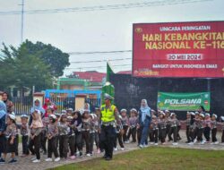 Antusiasme Siswa TK Taruna Jaya dalam Studi Mengenal Kepolisian di Polres Pringsewu