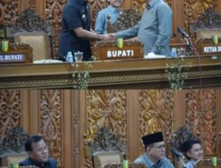 Bupati Kuansing Dr. H Suhardiman Amby MM Hadiri Rapat Paripurna Penyampaian pendapat akhir DPRD pertanggungjawaban pelaksanaan APBD Tahun 2024