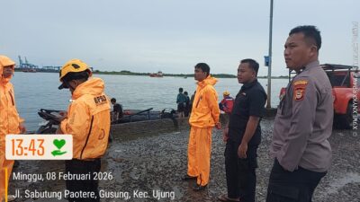 Polri Bersama Tim Gabungan Lakukan Pencarian Nelayan Hilang di Perairan Tallo Makassar