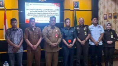 Tim Jaksa Pengacara Negara (JPN) melaksanakan monitoring dan evaluasi (monev) ketat terhadap progres pembangunan Astaka Utama MTQ di Teluk Kuantan